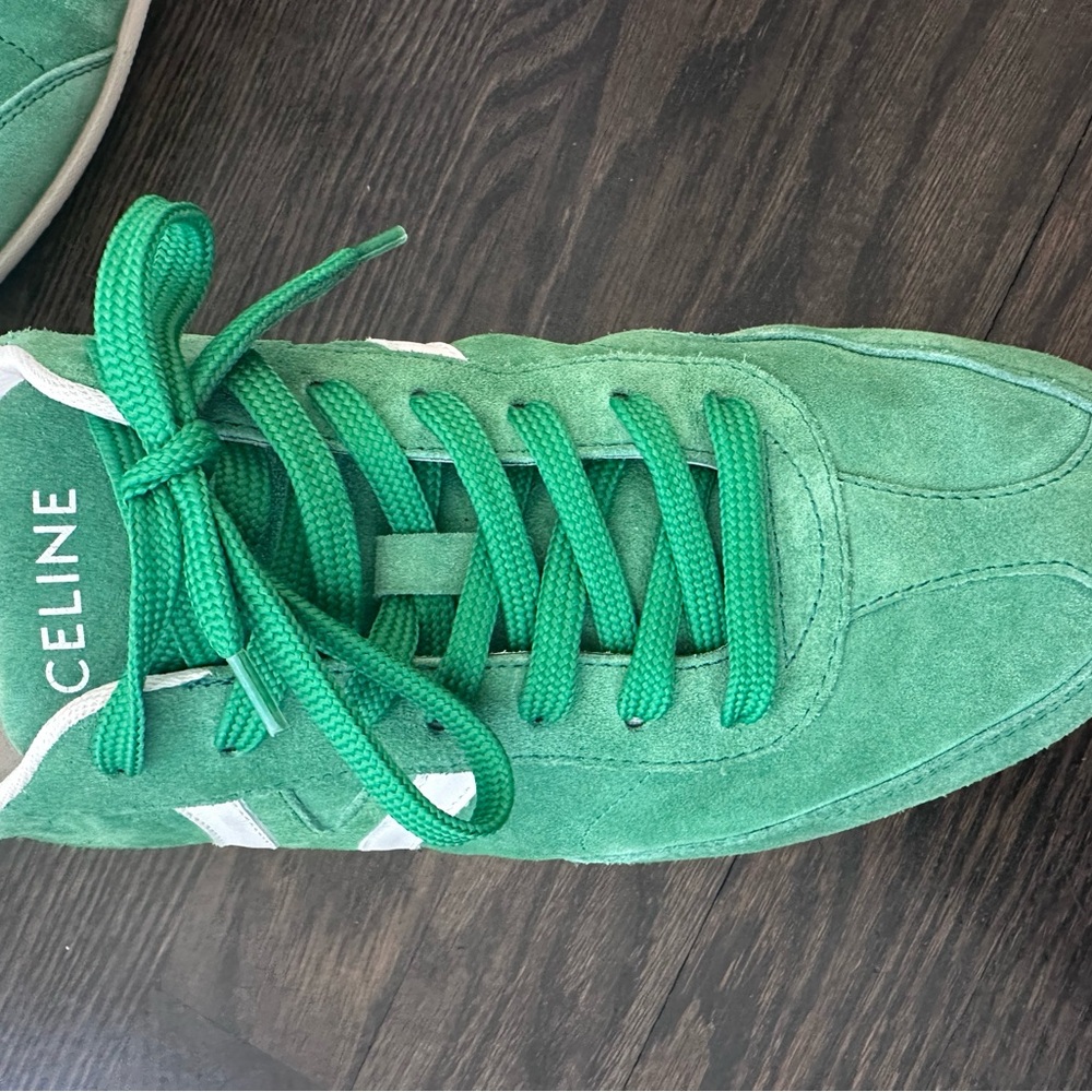 CELINE Jogger Low Lace-Up Sneaker in Suede Calfskin Leather - Picture 3 of 7